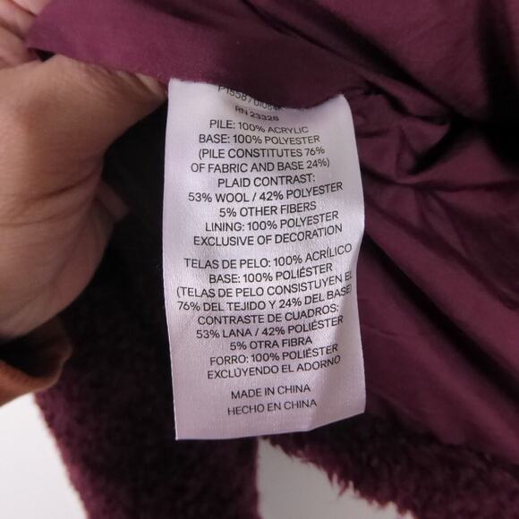 Pendleton Jacket Womens SZ L Sherpa Fleece Fuzzy Soft Full Zip Gorpcore Outdoors - Picture 6 of 12